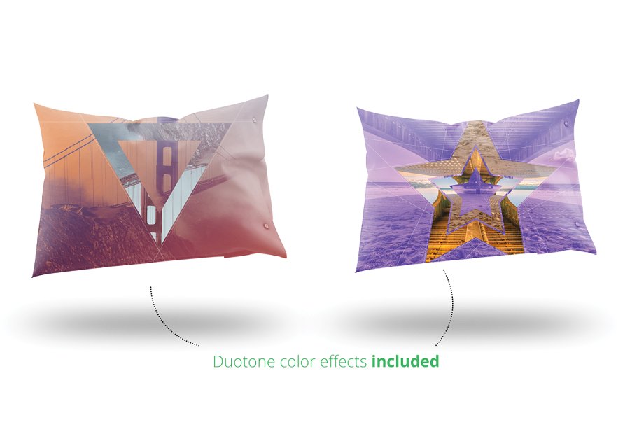 双色调几何形状PSD分层模板 Duotone Geometric Shapes插图(4)