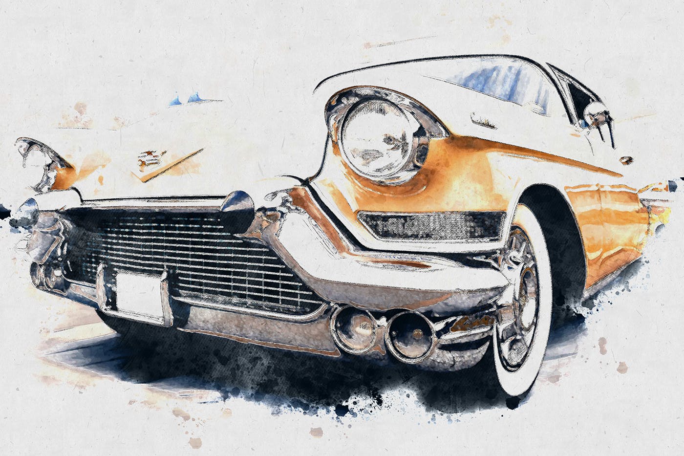 丙烯酸素描艺术效果素材库精选PS动作 Fast Acrylic Sketch CS4+ Photoshop Action插图(2)