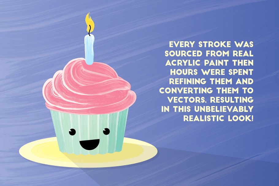 丙烯酸颜料AI笔刷 Authentic Acrylic Brushes插图(1)