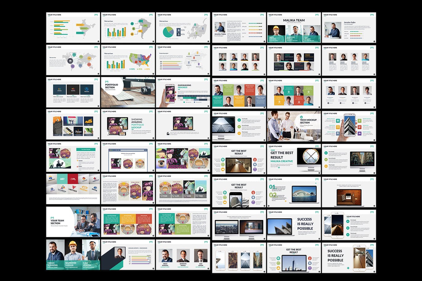 时尚简约商务大数据keynote幻灯片演示模板（key）插图(2)