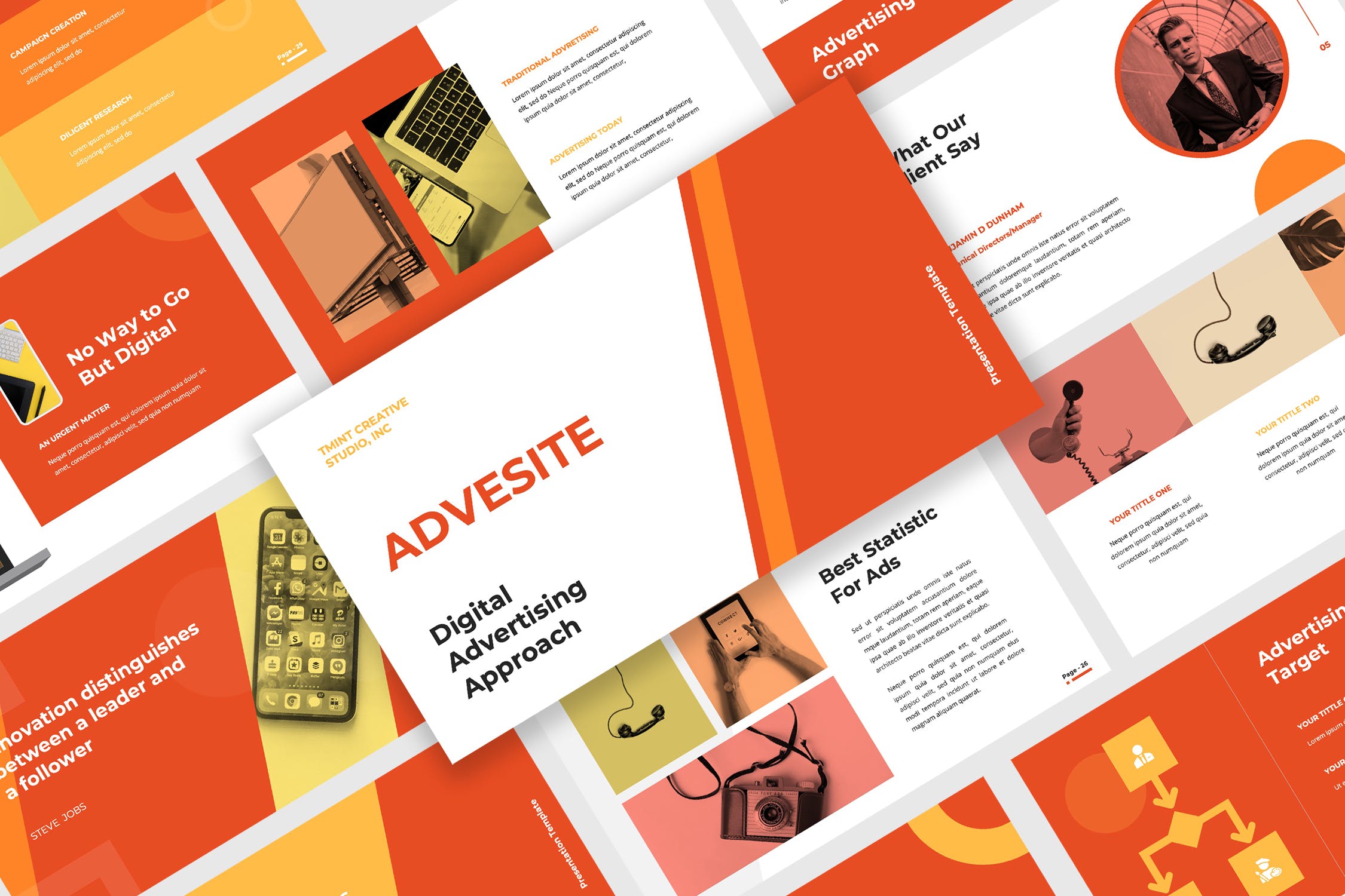 市场营销/广告业务主题素材库精选Keynote模板模板 Advertise – Keynote Presentation插图