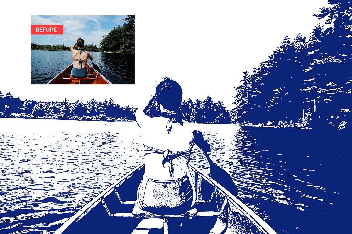 现代建筑/人物肖像邮票艺术ps动作下载 Stamp Art Photoshop Action插图(9)