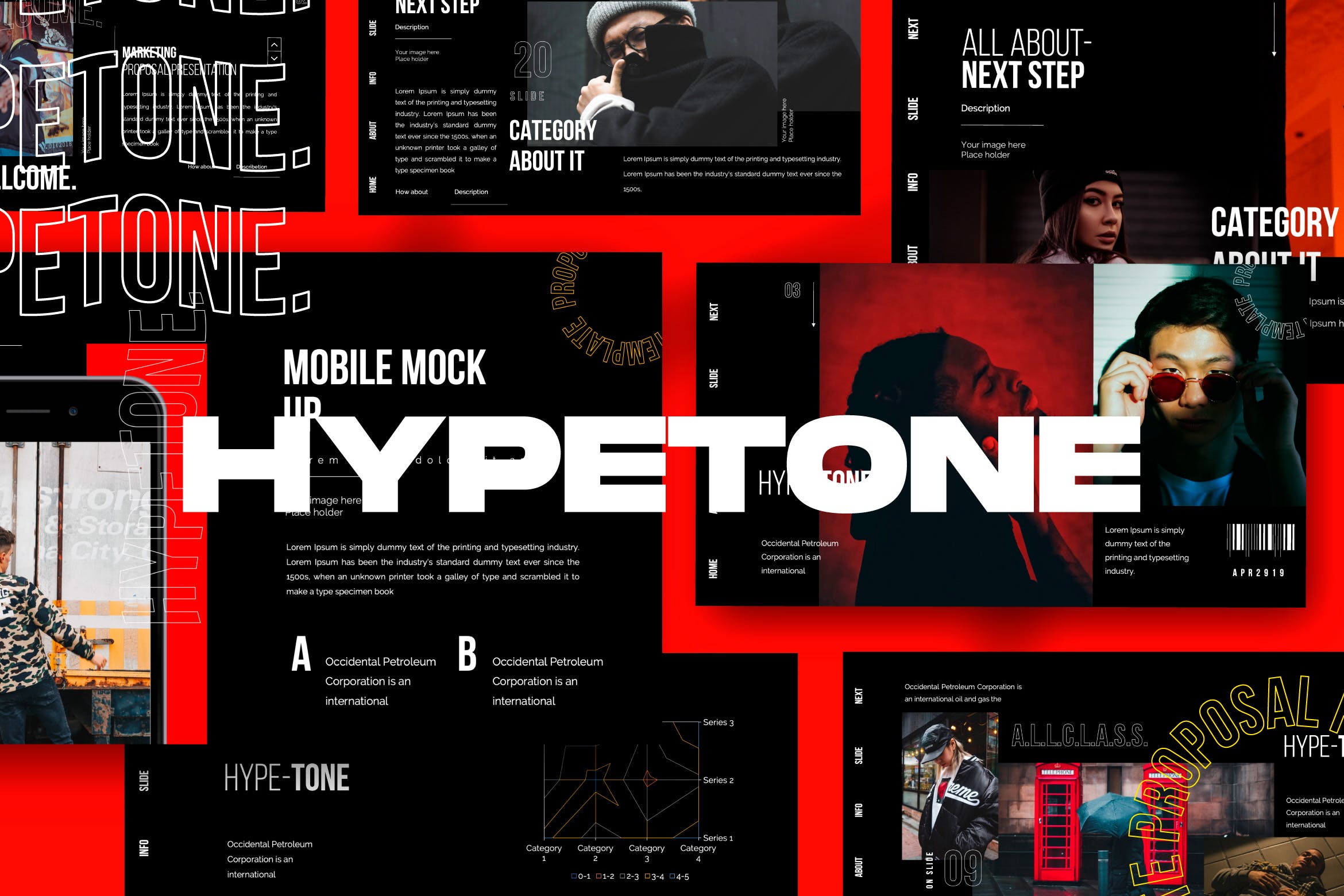 潮流服饰品牌介绍谷歌幻灯片模板 Hypetone – Google Slide插图