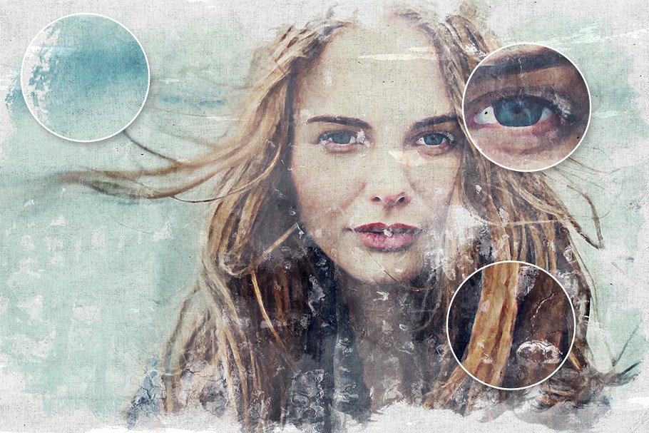 创意复古水彩油画照片效果 Old Art – Creative Template插图(2)