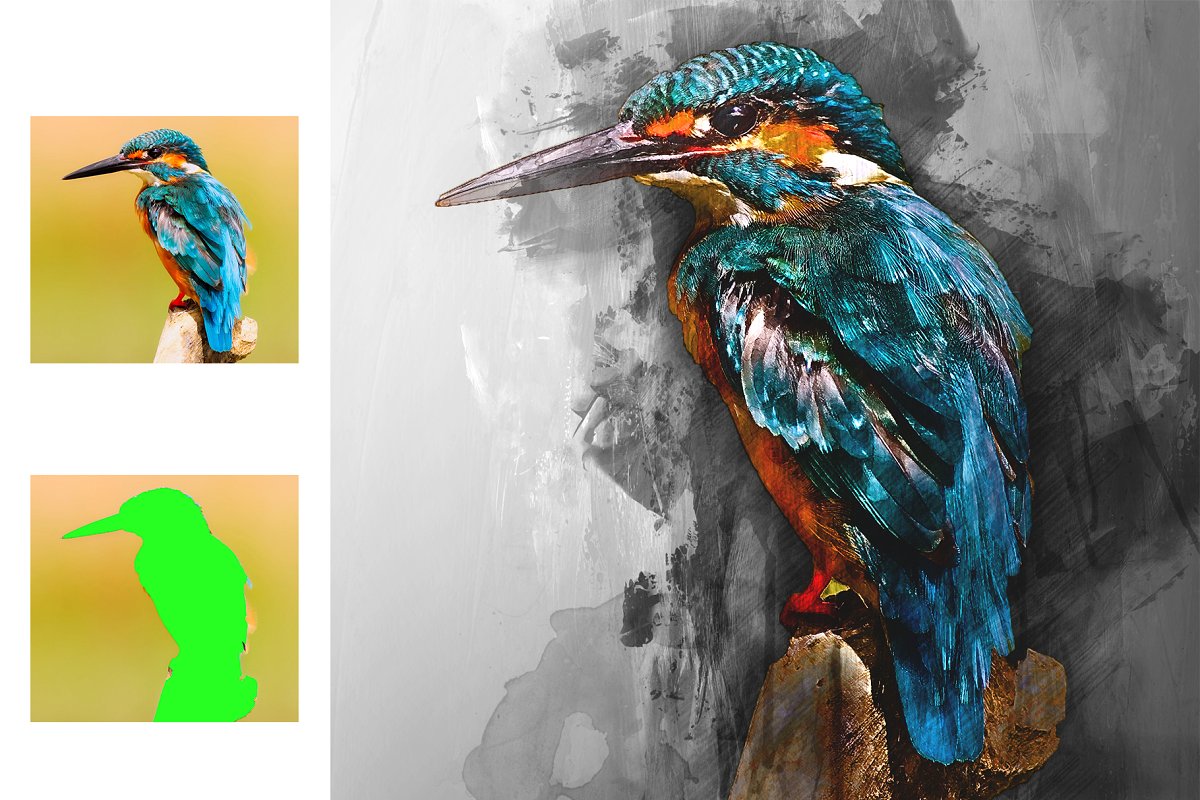 现代时尚水彩艺术Photoshop动作下载插图(8)