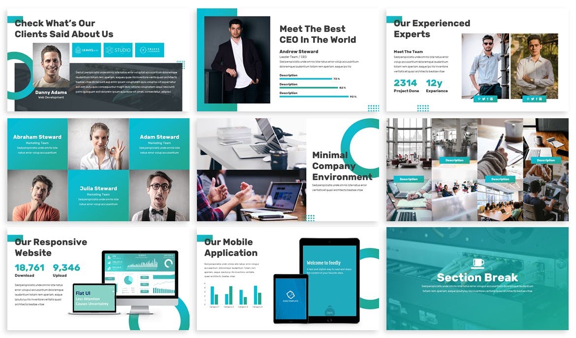 网络科技公司/技术/融资主题素材库精选Keynote模板模板 Insys – Networking Keynote Template插图(2)
