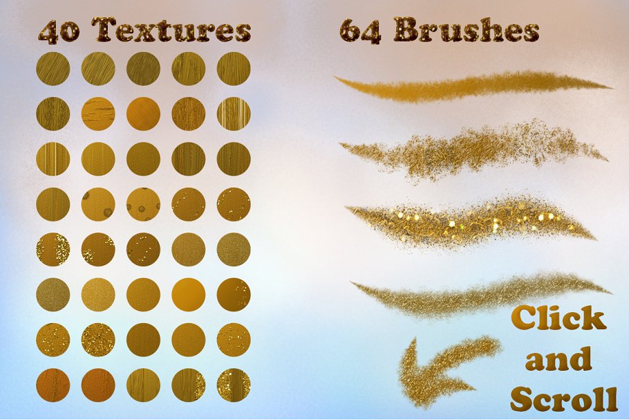 超级闪粉纹理&笔刷合集 Glitter Set for Photoshop插图(3)