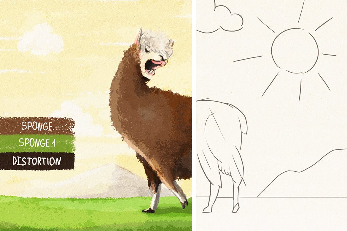 Affinity Designer软件矢量绘画笔刷下载 Hand Drawn Brushes for Affinity Designer插图(6)