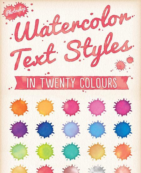 逼真的水彩PHOTOSHOP图层样式下载[PSD]插图