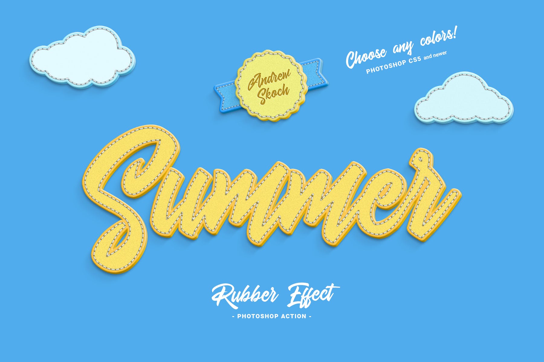 橡胶字体特效Photoshop动作 Rubber Photoshop Action插图(4)