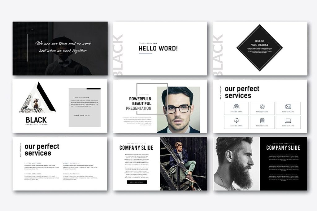 黑色极简PPT模版下载[key]插图(3)