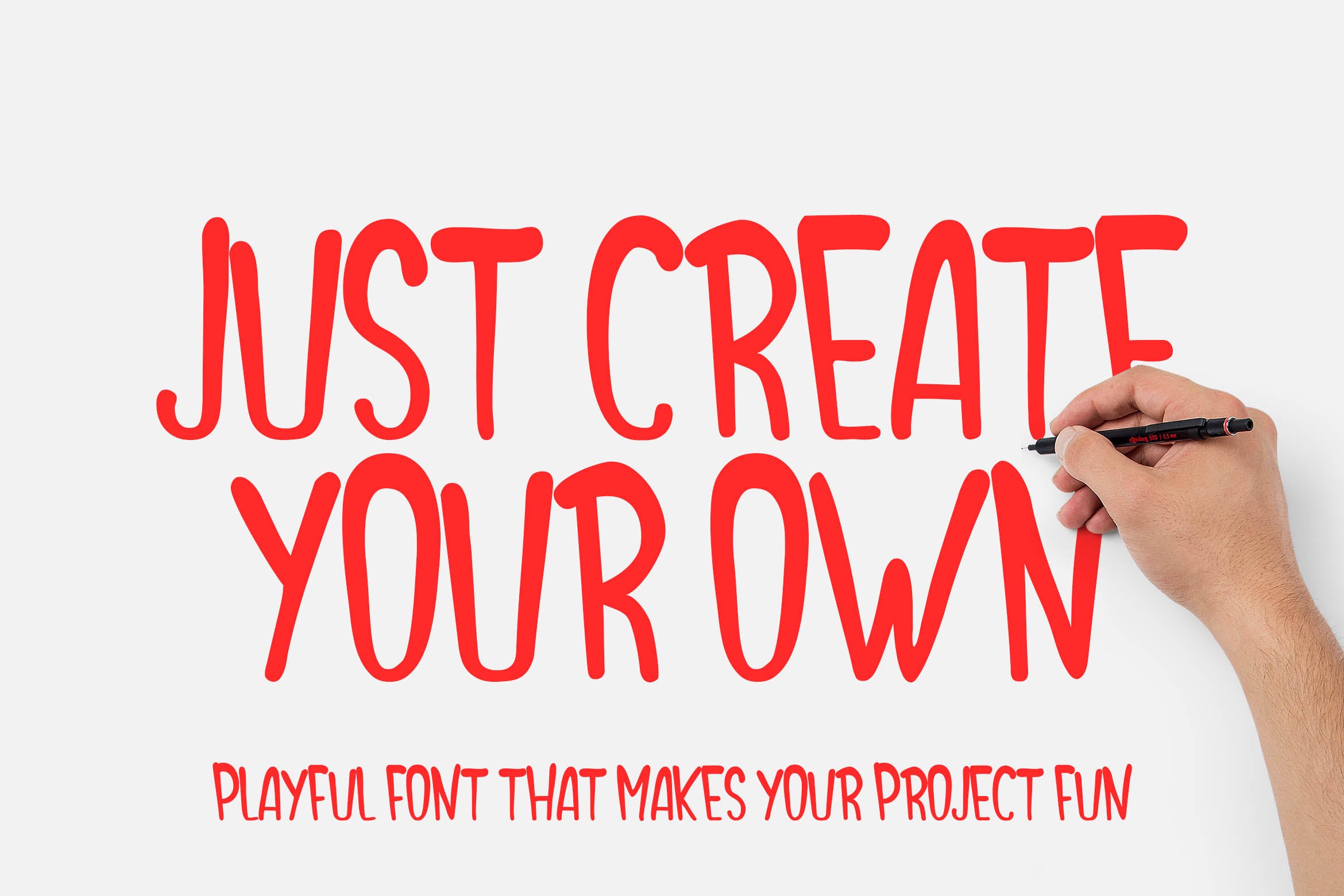 节日主题设计适用的英文手写字体下载 Create Your Own插图