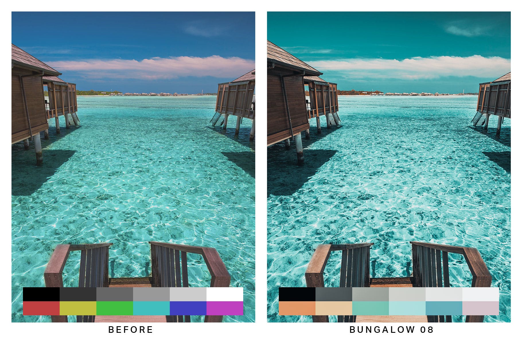 50款浪漫蜜月海岛旅行照片Lightroom预设&LUT 50 Bora Bora Lightroom Presets and LUTs插图(2)