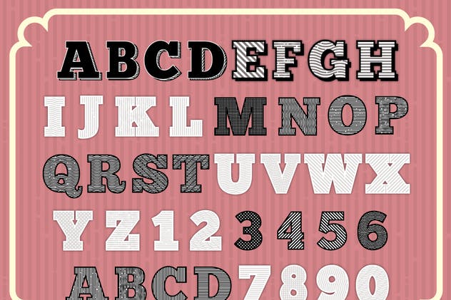 雕刻效果AI文本样式 Engraved Vector Text Styles插图(2)