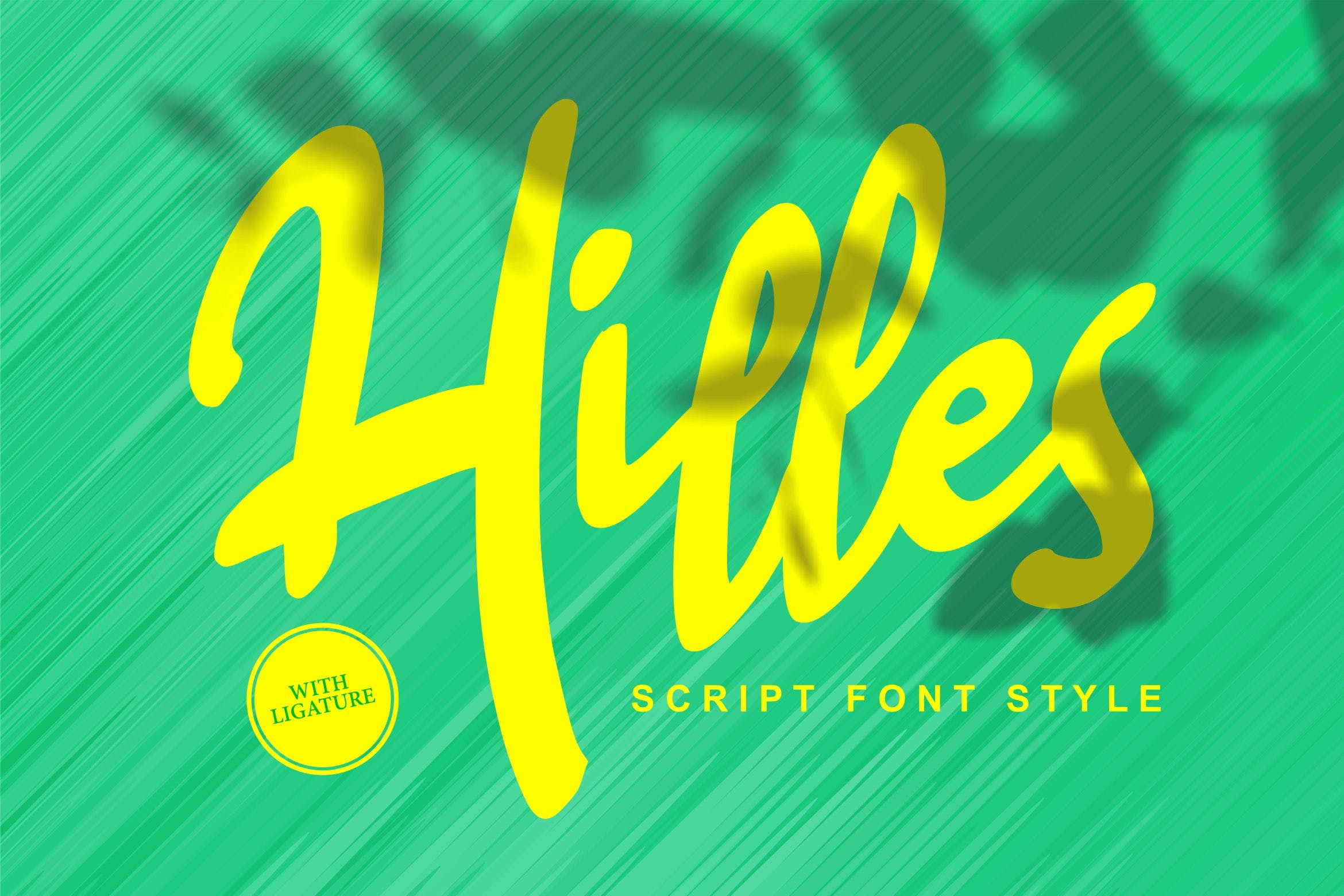 海报/Logo/包装设计英文书法字体素材库精选 Hilles | Script Font Style插图