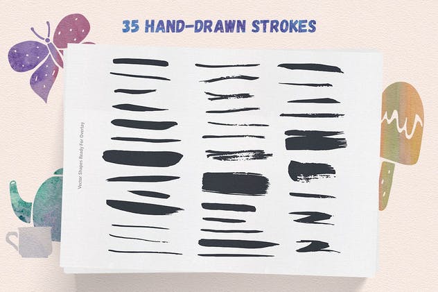 超级水彩绘画设计师工具包[ps水彩笔刷/样式/纹理] Artistic Studio: Watercolor Toolkit插图(6)