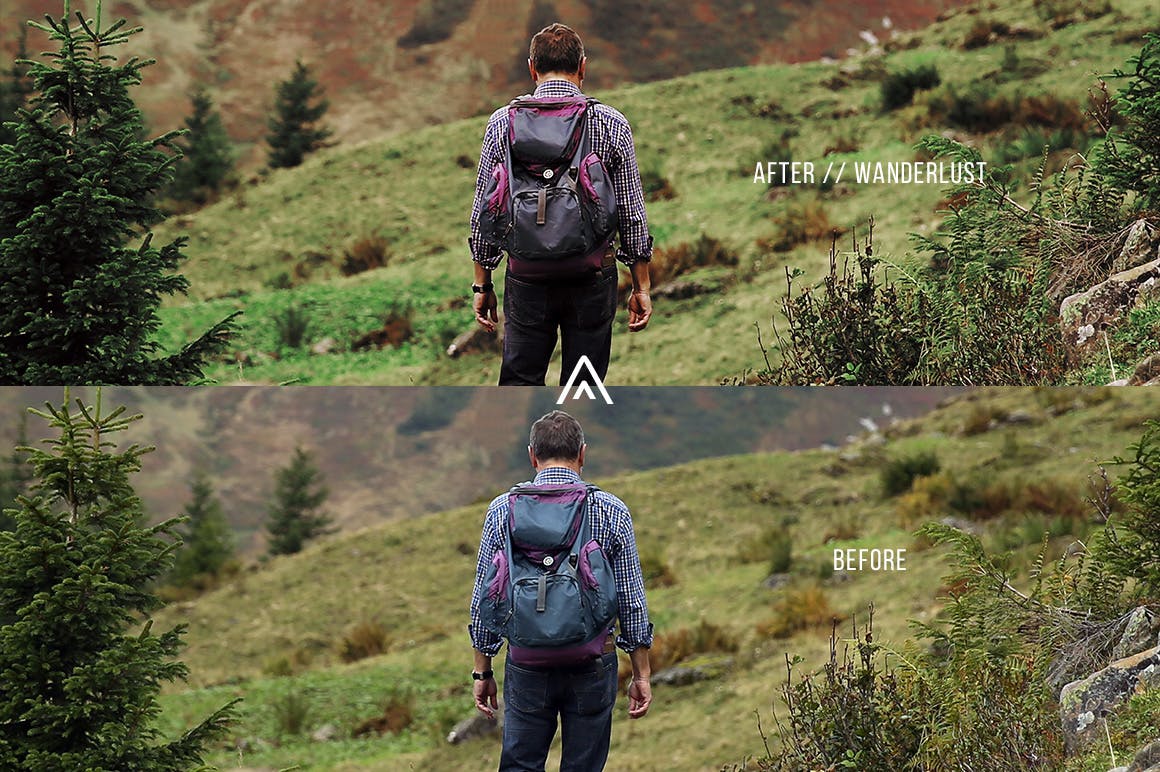 质感电影风格色调照片后期处理PS动作 Wanderlust Photoshop Action插图(3)