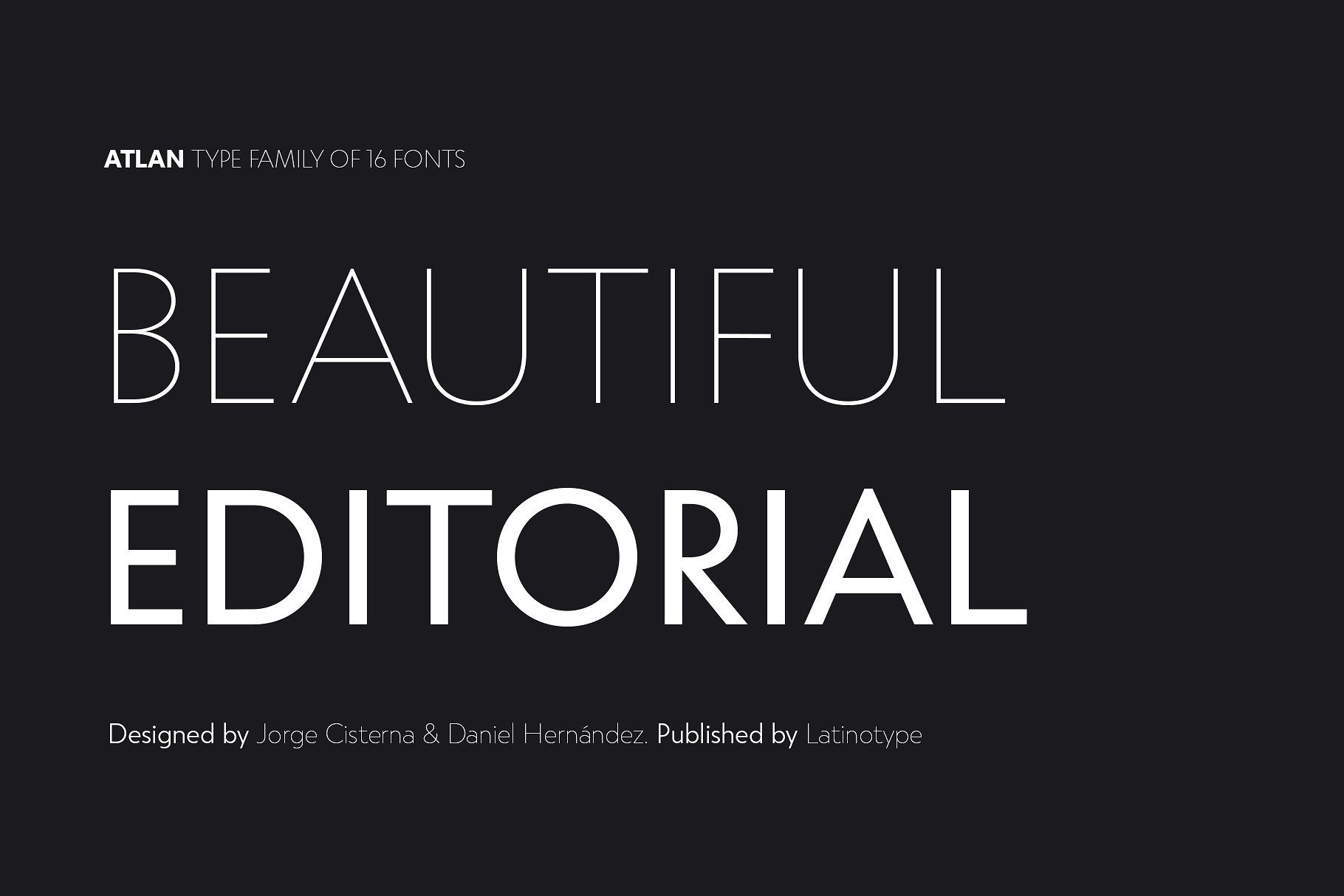 经典无衬线几何英文字体 Atlan插图(2)