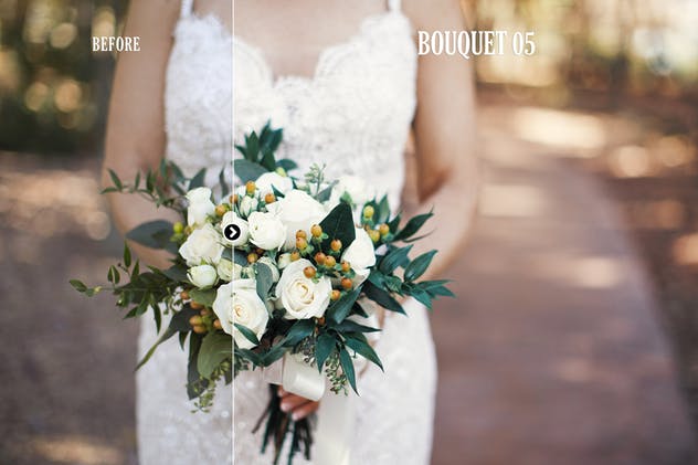 浪漫婚礼花束装饰PS动作 Bouquet Wedding Actions for Photoshop插图(7)