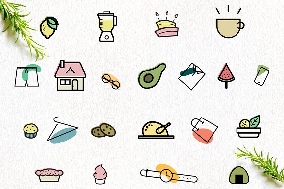 一个可爱的字体外加小清新图标 Sweet Belly | Font Duo + Bonus插图(3)