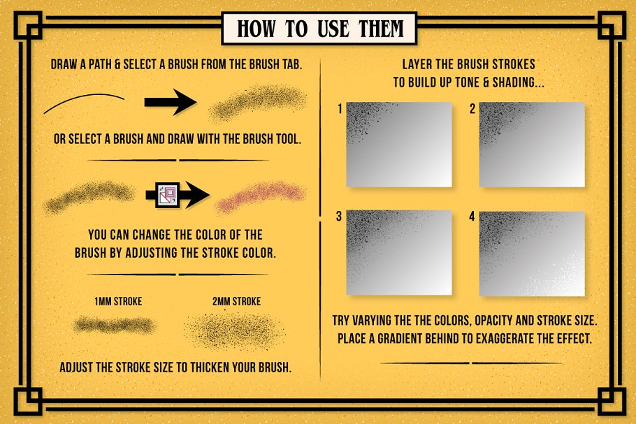 油漆墨水喷枪纹理AI笔刷 The Vector Airbrush + Bonus Patterns插图(5)