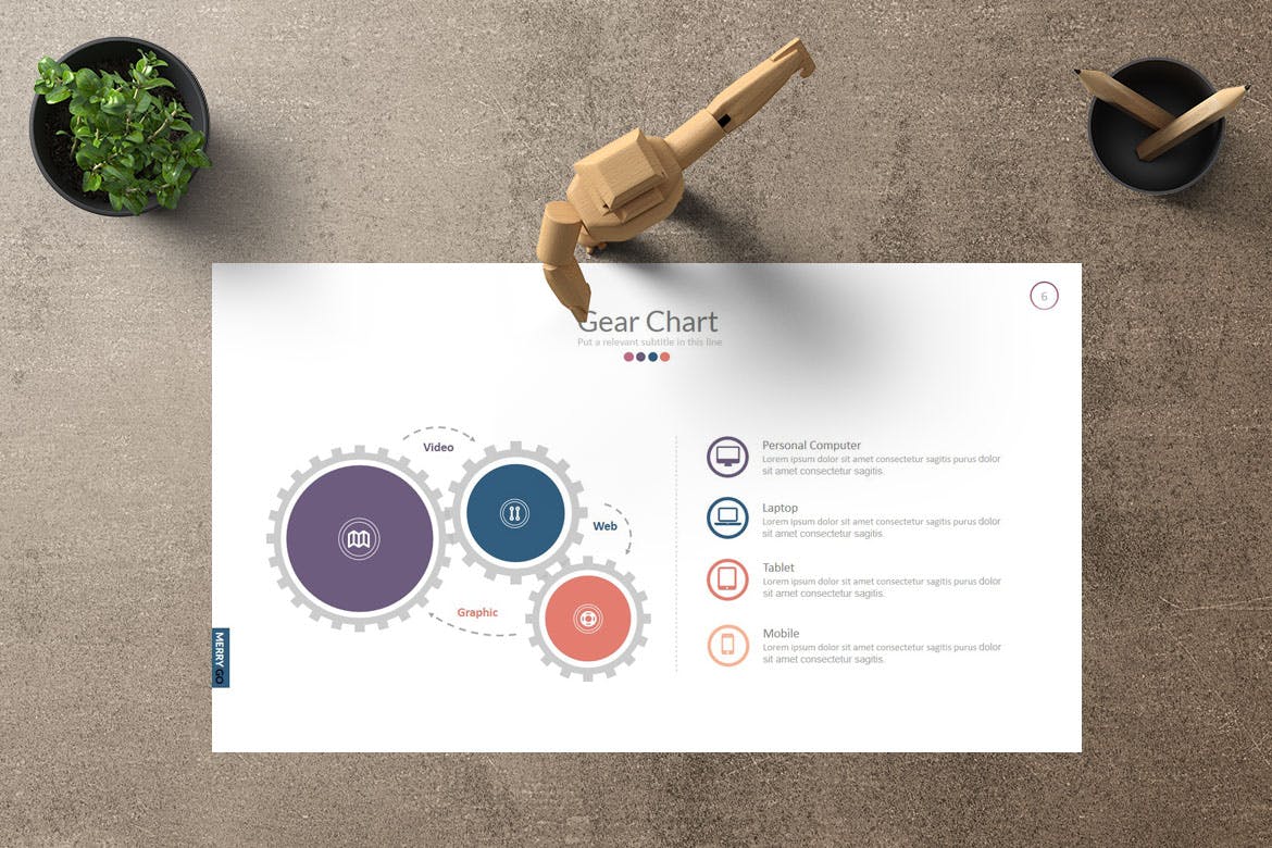 创意企业介绍企业宣传素材库精选PPT模板 MERRY GO Powerpoint插图(1)