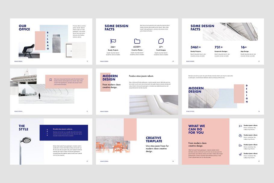 室内创意设计企业Keynote幻灯片模板 Bilbao – Keynote Template + Bonus插图(6)