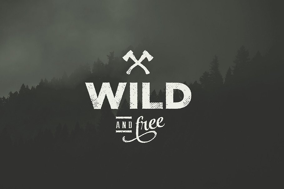 磨损怀旧色调字体效果PS样式 Old Tones插图