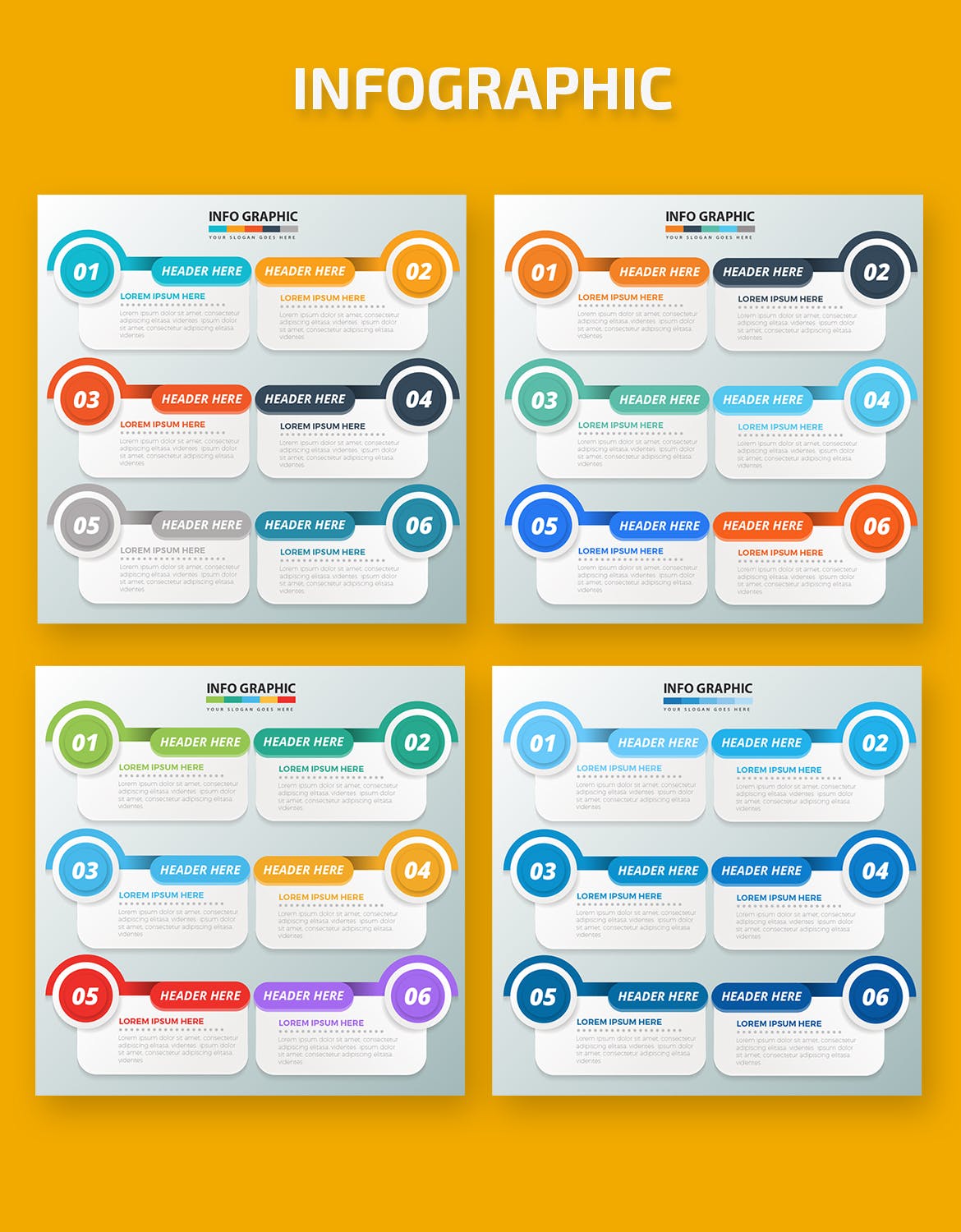 PPT幻灯片步骤要点归纳信息图表设计素材 Infographic Elements插图(1)