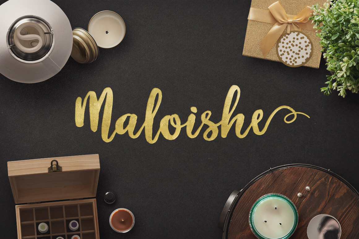 手写英文字体 Maloishe Brush Script Font（含网页字体）插图