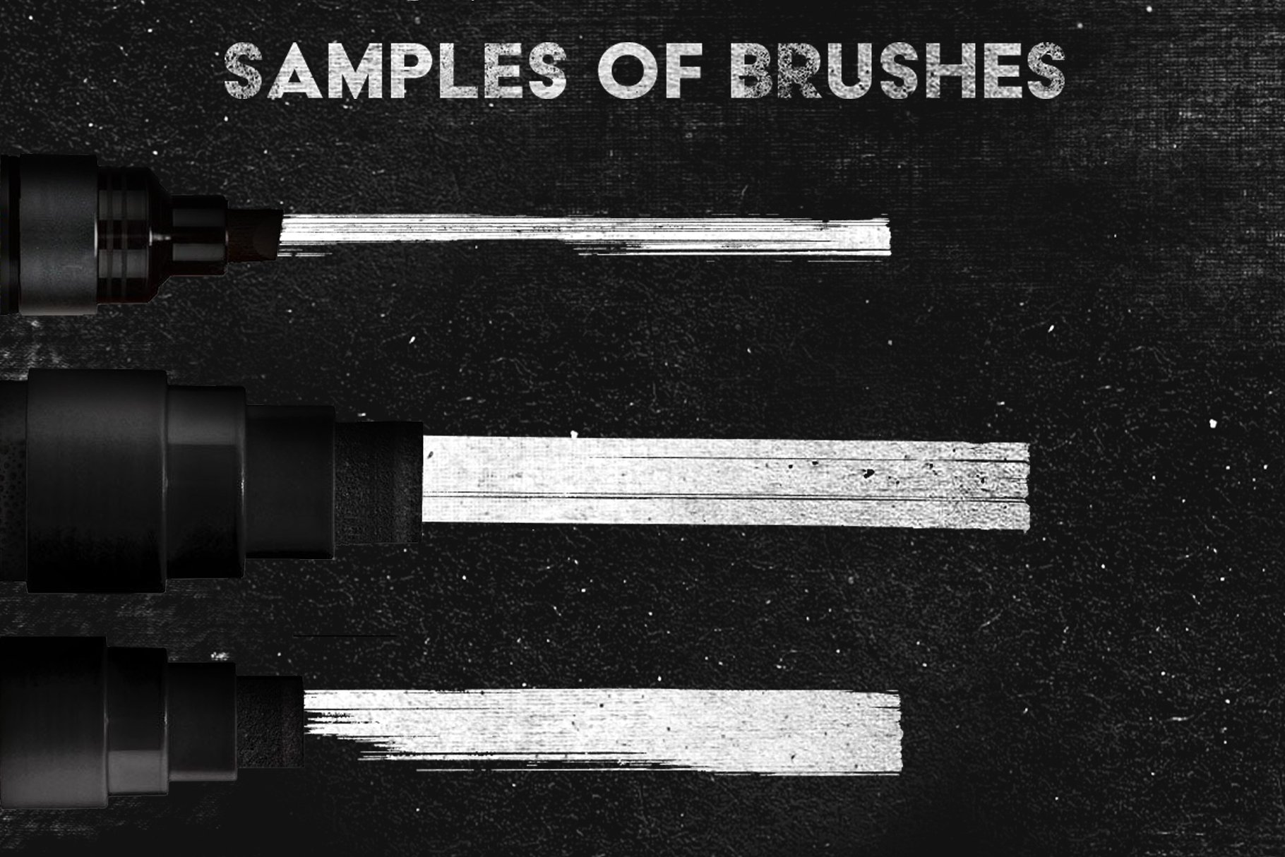 绘画马克笔记号笔AI画笔笔刷 Marker Illustrator Brushes插图(1)