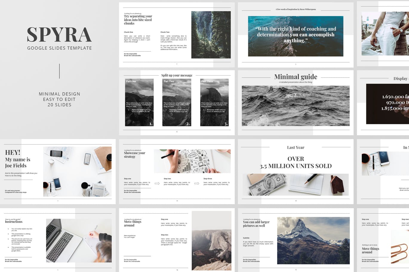 时尚高端简约多用途的Google Slide谷歌幻灯片powerpoint演示模板（pptx）插图