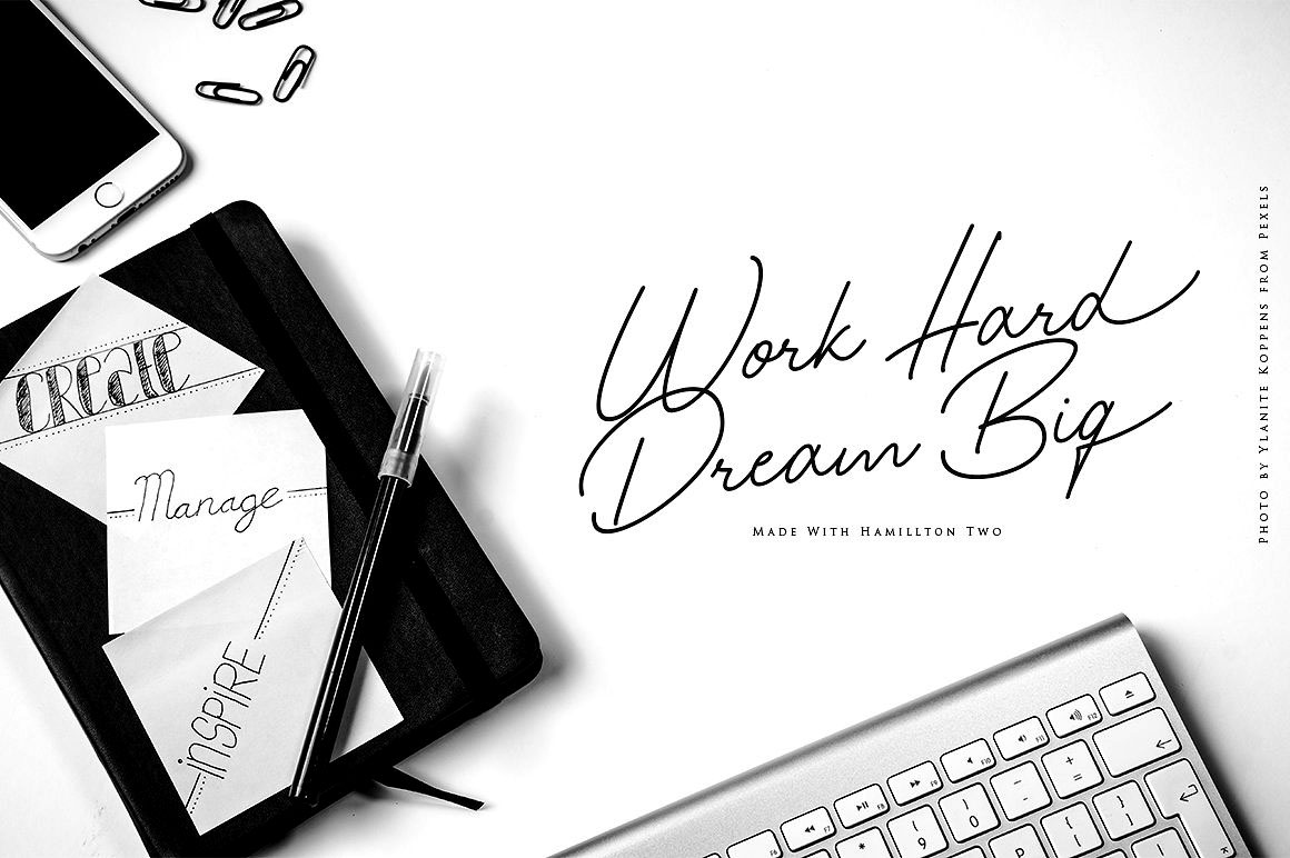 优雅设计风格英文钢笔签名字体 Hamillton Signature Script Typeface插图(2)