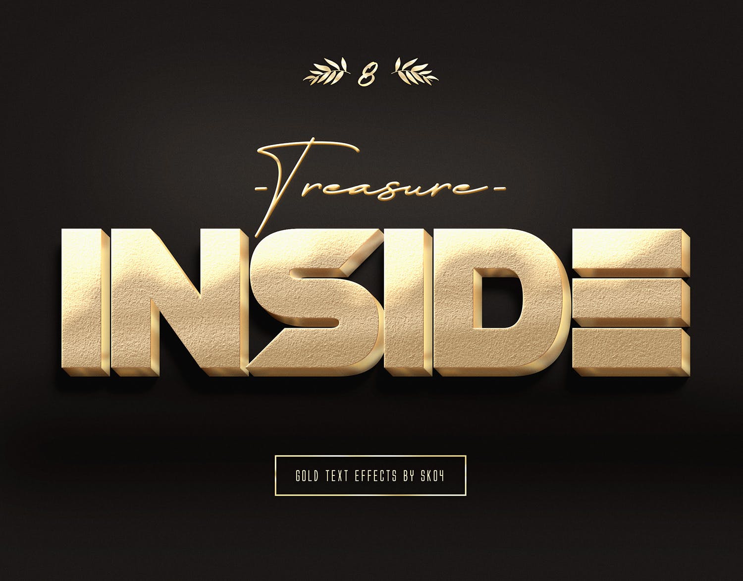 3D金色金属文本文字特效PSD分层模板 3D Gold Text Effects – 10 PSD插图(7)