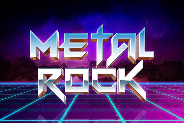 80年代复古风格3D立体PS字体样机模板v2 80’s Style Text Mockups V2插图(9)