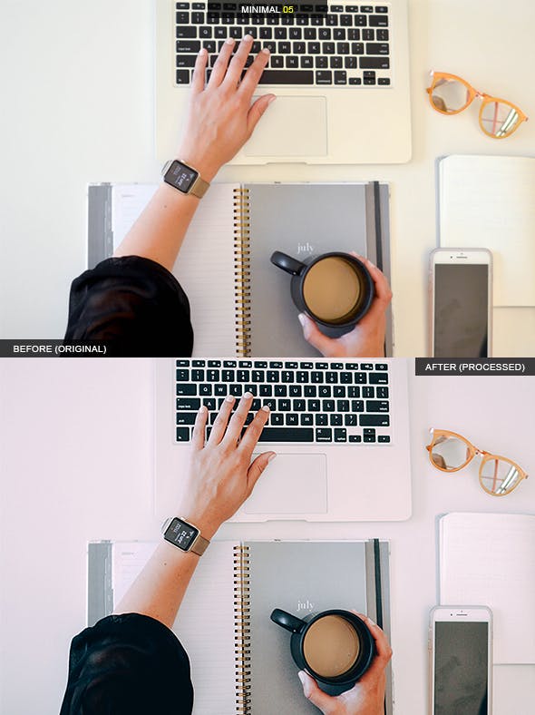 20款时尚专业的简约风格照片调色处理LR预设 20 Pro Clean & Minimal Lightroom Presets插图(5)