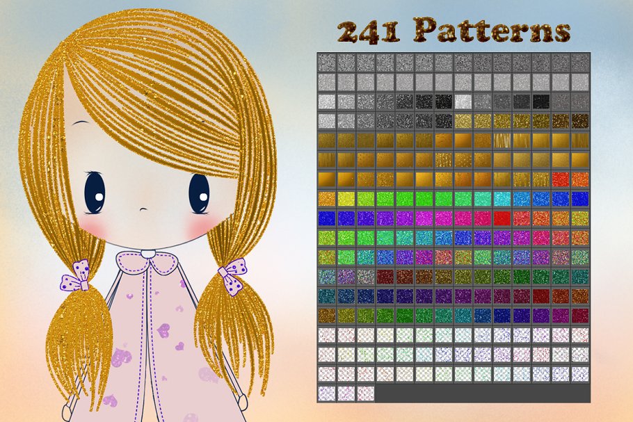 超级闪粉纹理&笔刷合集 Glitter Set for Photoshop插图(2)