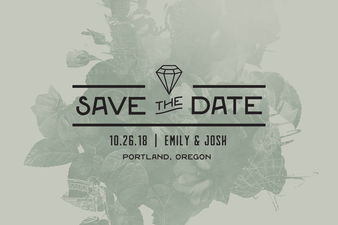 英文请柬设计无衬线字体下载 Wedding Font Pairing插图(1)