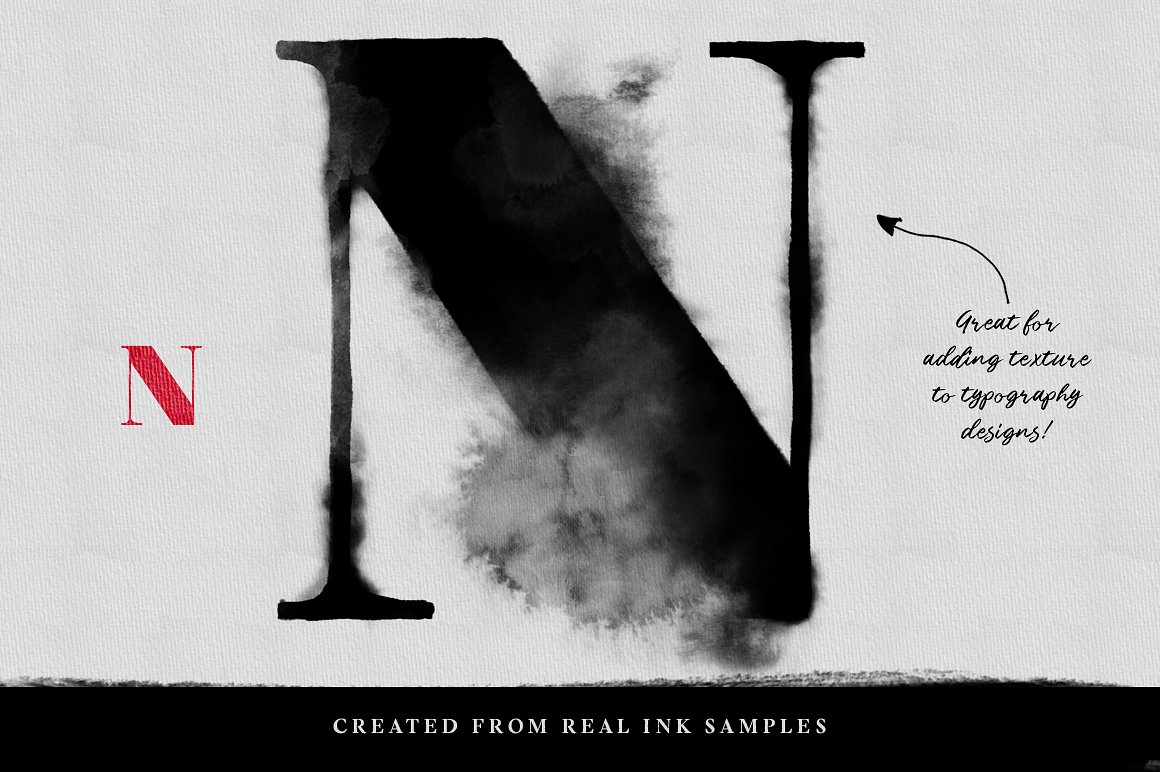墨水水渍晕染笔刷 Ink Brushes – Photoshop version插图(2)