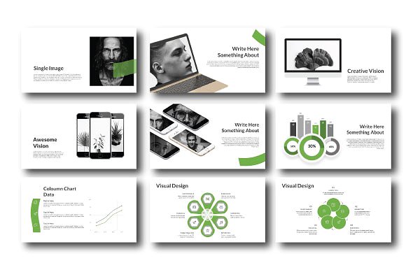 简单实用的绿色主题PPT模版下载[Keynote]插图(4)