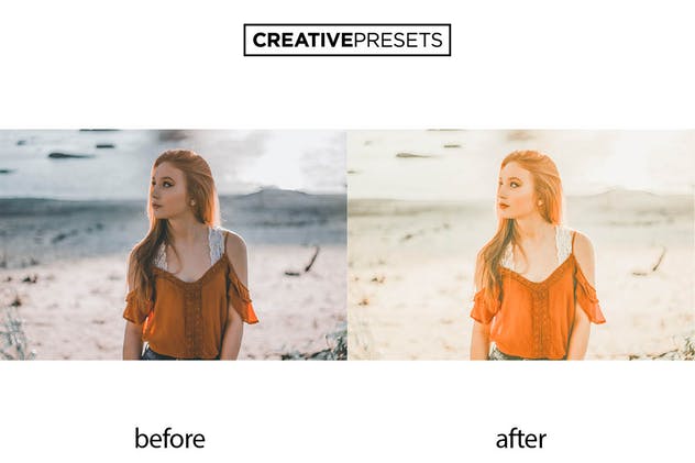 一款橙色暖色系的照片调色LR预设 Orange Lightroom Mobile Preset插图(2)