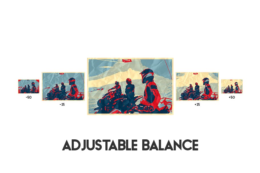 流行艺术抽象4色剪影海报效果PS动作 Hope Poster Pop Art Generator插图(2)