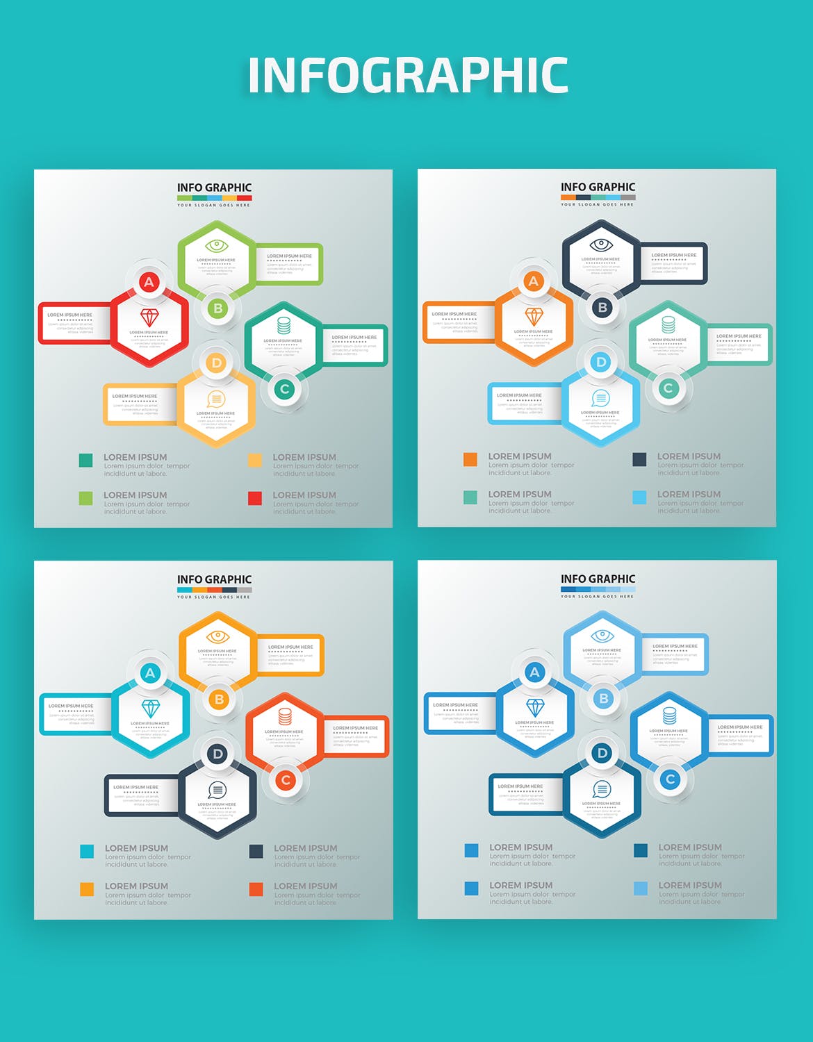 要点说明/重要特征信息图表矢量图形素材库精选素材v7 Infographic Elements Design插图(1)
