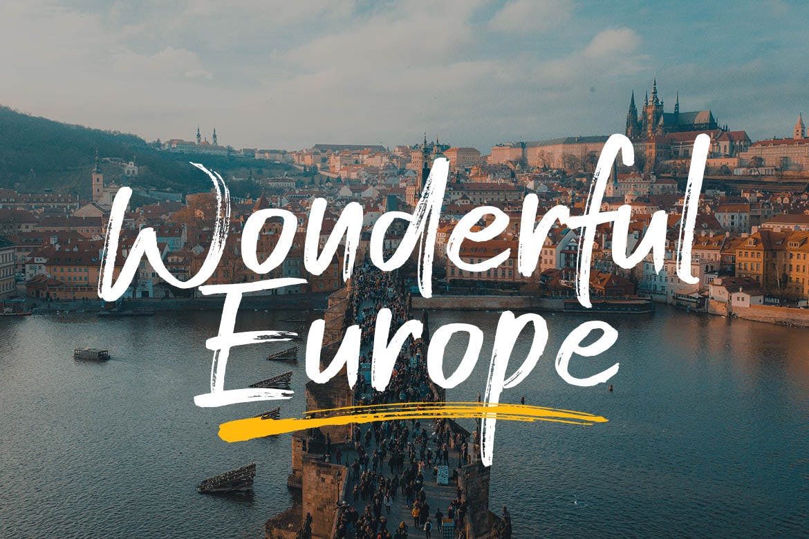 手工绘制英文笔刷字体素材库精选 Brushline Font插图(1)