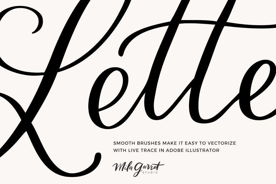 手写英文字体Procreate笔刷 Procreate Lettering Brushes Classic插图(1)