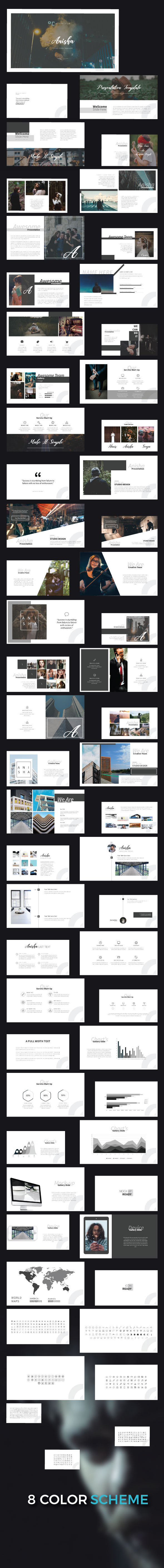 独特超现代的PPT演示模板 Anisha Powerpoint [ppt,pptx]插图