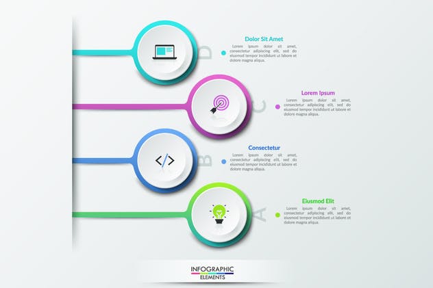 项目策划PPT模板信息图表矢量素材v14 Pure Shape Infographic. Part 14插图(12)