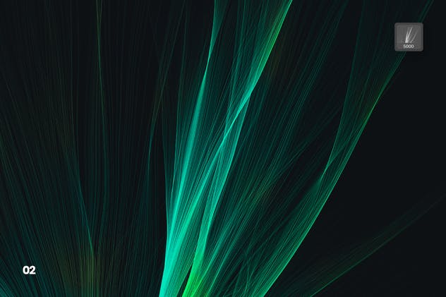 丝滑头发波纹图案PS笔刷 Smooth Hair Flow Photoshop Brushes插图(2)