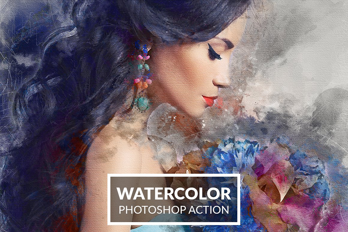 超酷水彩风格ps动作 Watercolor Photoshop Action插图