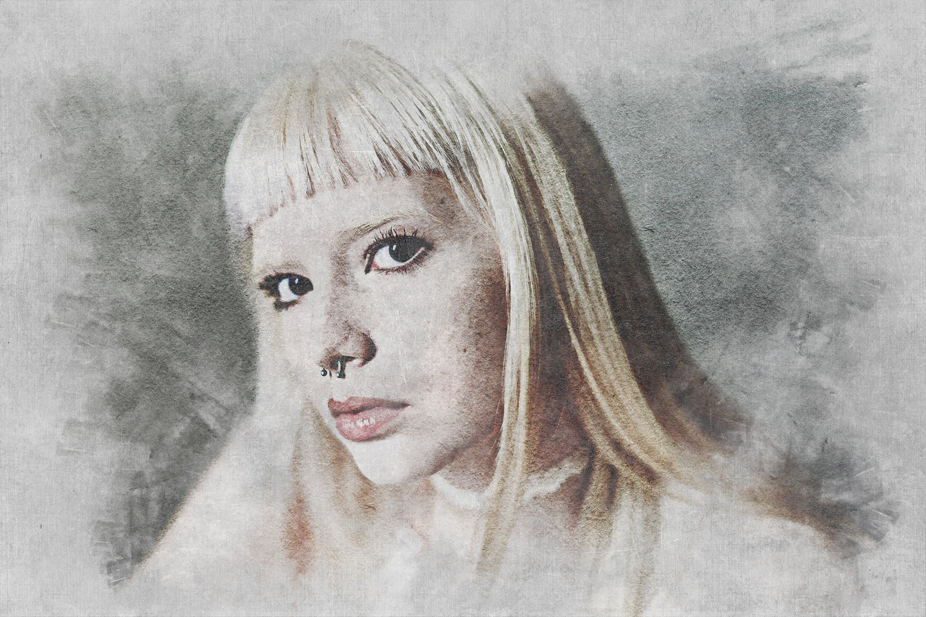 墨水肖像画照片效果PS动作 Ink Portrait Volume 02插图(3)